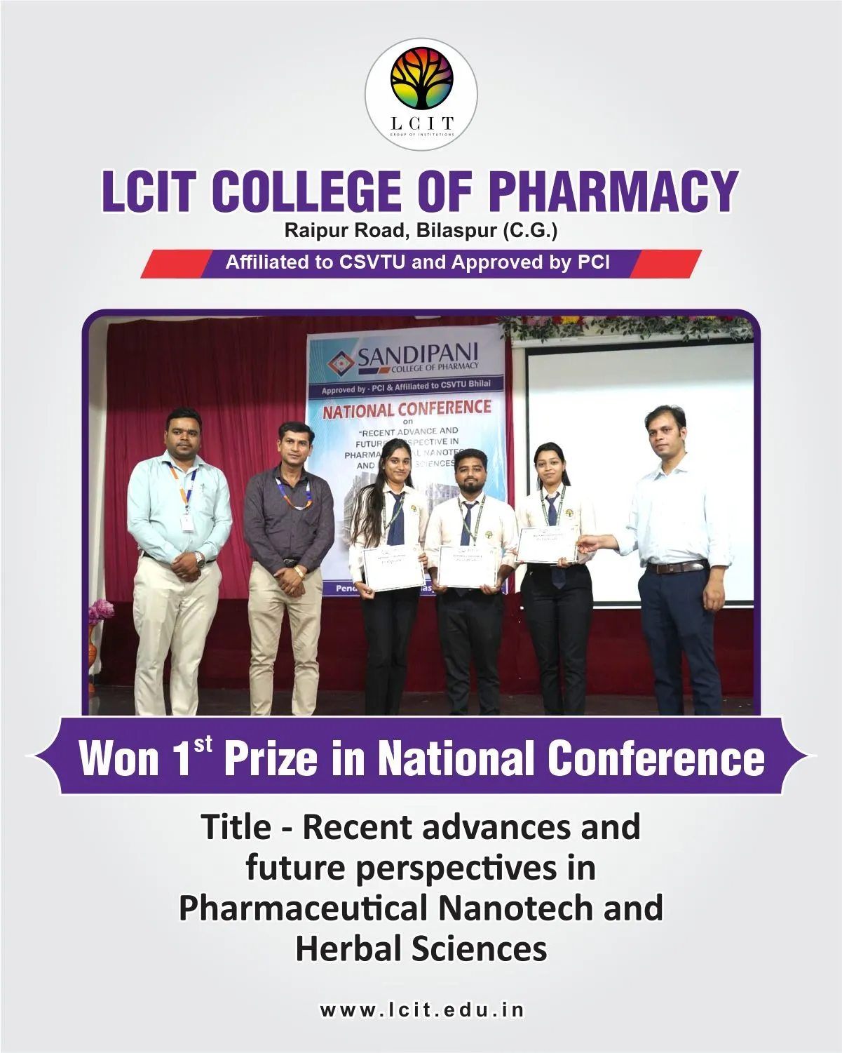 Won 1st Price in National Conference